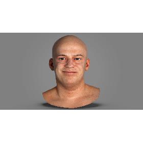 3D Real PBR Marcus Human Head Dimpler AU14